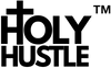 Black 'HOLY HUSTLE' logo with a trademark symbol on a white background